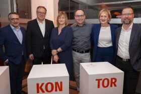 Zwei Frauen und vuier Männer: Gunnar Poschmann, Mario Voigt, Stefanie Frommann, Frank Ertel, Sabine Wosche, Dr. Thomas Nitzsche